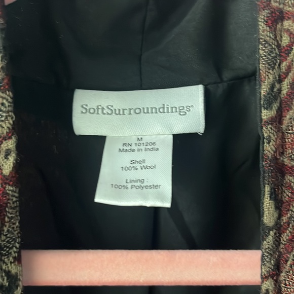 Soft Surroundings Izmir Patchwork Cardigan Jacket Sz Med Brown Embroidery Boho - Picture 2 of 9